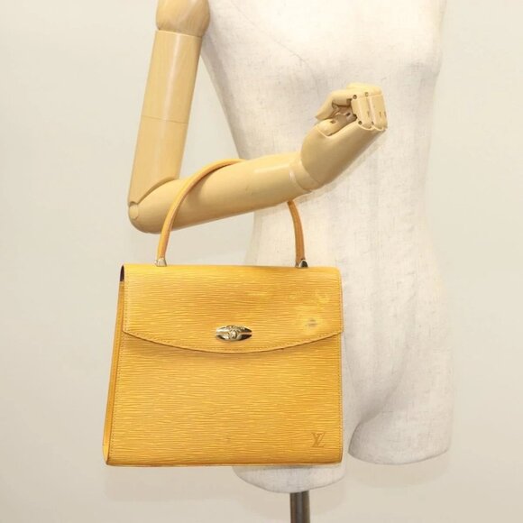 LOUIS VUITTON Epi Malesherbes Hand Bag Tassili Yellow Jonne - Picture 1 of 16